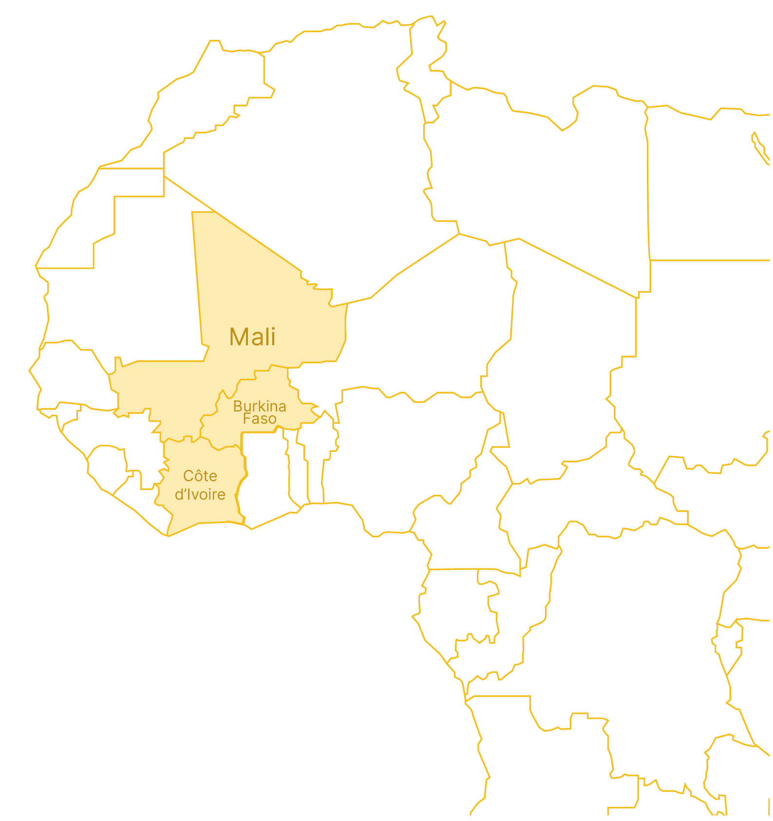 Carte de présence UMG en Afrique de l’Ouest